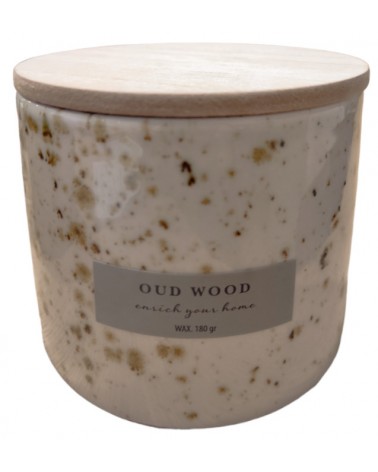 Vonná svíčka keramika Oud Wood, 180 g