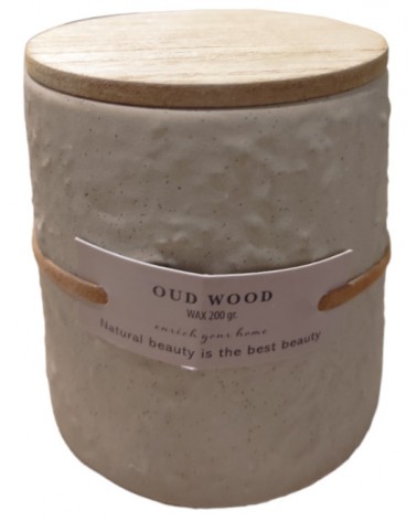 Vonná svíčka keramika Oud Wood, 200 g