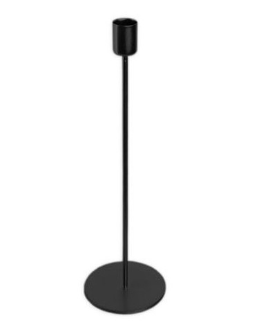 Svícen kov černý 35 cm