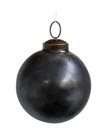 Ozdoba skleněná černá 11 cm