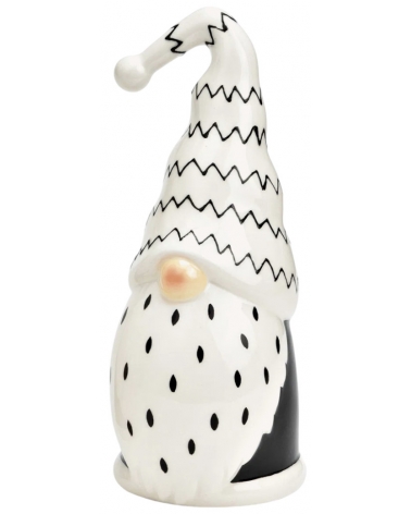 Skřítek keramický vousy puntík 17 cm