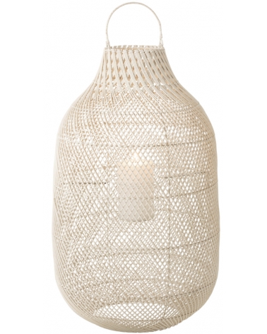 Lustr ratanový bílý 80 cm