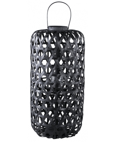 Lucerna Mayita bambus / sklo černá 81 cm