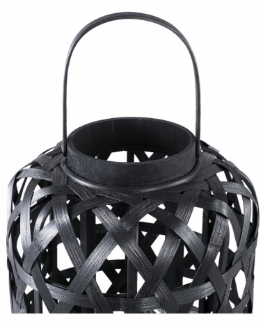 Lucerna Mayita bambus / sklo černá 81 cm