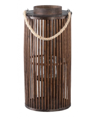 Lucerna Zafria bambus / sklo hnědá S