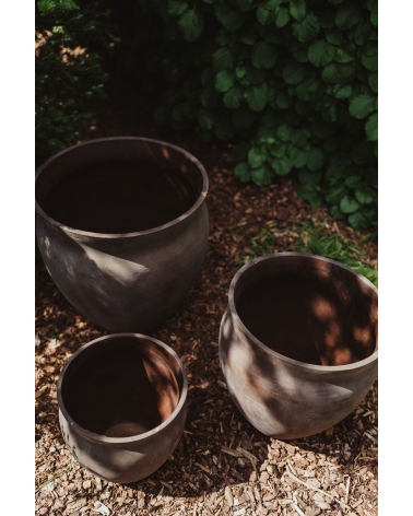 Květináč Muscat Antique Brown 38 x 38 x 39,5 cm