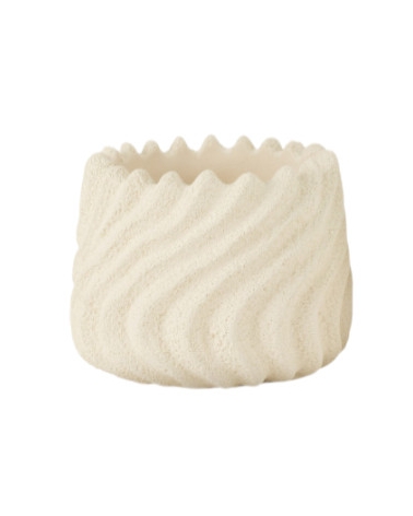 Obal na květiny Maro cement béžový 13,5 x 10, 5 cm