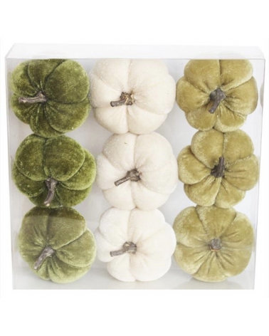 Dýně textil 9 ks 7,5 cm zelený mix