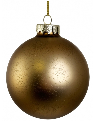 Ozdoba skleněná zlatá matná 8 cm