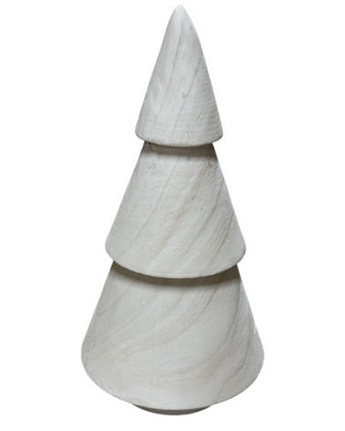 Stromeček dřevěný bělený 35 cm