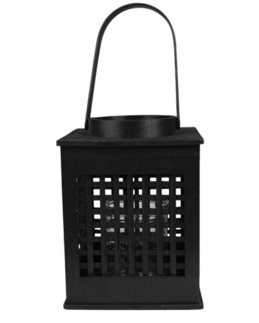 Lucerna bambus černá 19 x 19 x 25 cm
