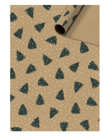 Balicí papír Kian tmavě zelený 70 x 200 cm