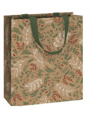 Dárková taška Lístky 18 x 8 x 21 cm