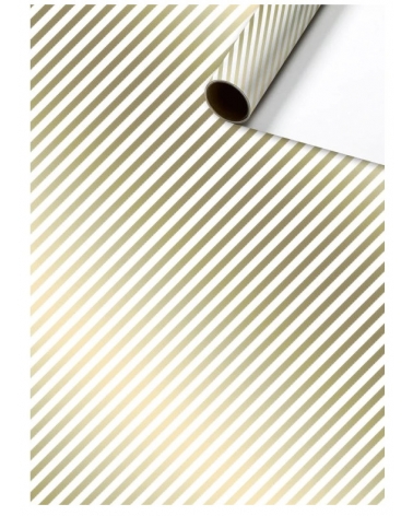 Dárkový papír zlatý proužek 70 x 200 cm