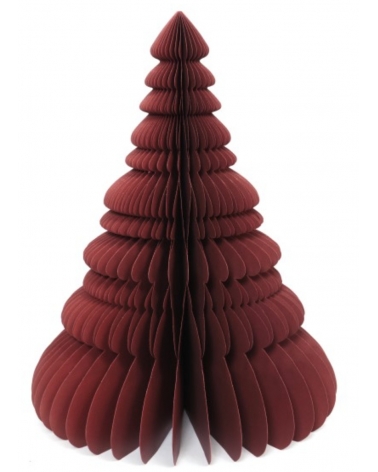 Stromeček papírový Honeycomb Bordó 25 cm