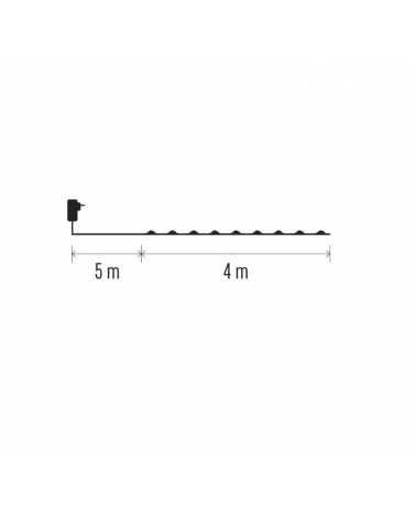LED Vánoční nano řetěz zelený, 4 m, venkovní i vnitřní, studená bílá, časovač
