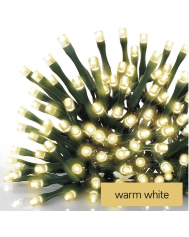 LED vánoční řetěz, 24 m, venkovní i vnitřní, teplá bílá, programy, časovač