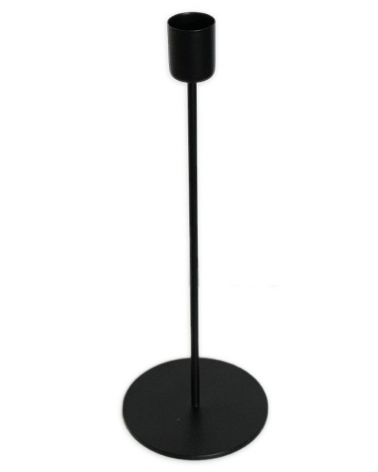 Svícen kov černá 25 cm