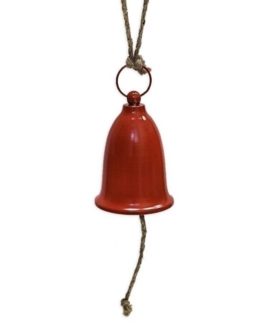 Zvonek kov červená 13 cm