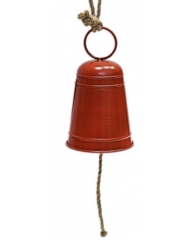 Zvonek kov červená 21 cm