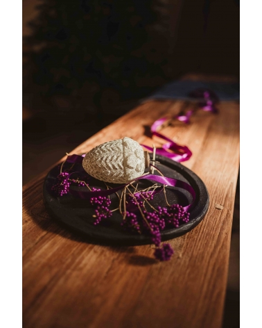 Žalud skleněný bílý matný 10 cm