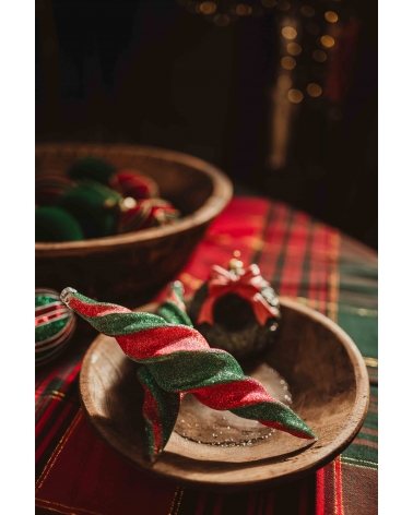 Rampouch skleněný červeno-zelený 22 cm