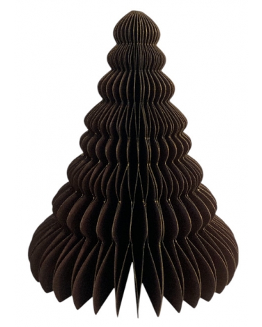 Stromeček papírový Honeycomb Černý zlatě zdobený 15 cm