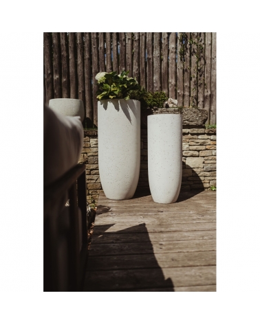 Květináč Ellah Antique White 43 x 43 x 98 cm