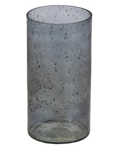 Váza z recyklovaného skla 13 x 25 cm šedá