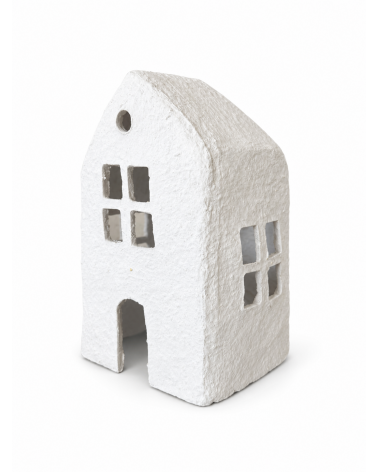 Domeček papermache bílý 20 cm
