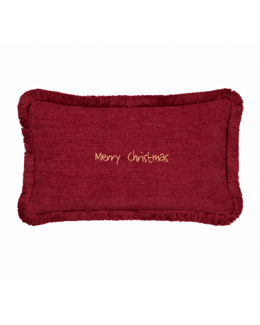 Polštářek Merry Christmas červený 30 x 50 cm