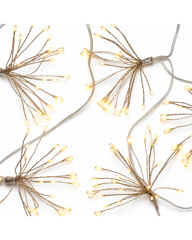 LED řetěz svítící trsy Fireworks 2,3 mm teplá bílá