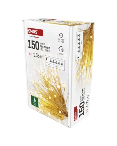 LED řetěz svítící trsy Fireworks 2,3 mm teplá bílá