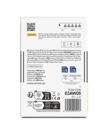 LED řetěz svítící trsy Fireworks 2,3 mm teplá bílá