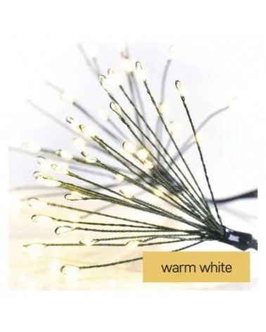 LED světelný řetěz svítící trsy, nano, 5,2 m, vnitřní, teplá bílá, časovač