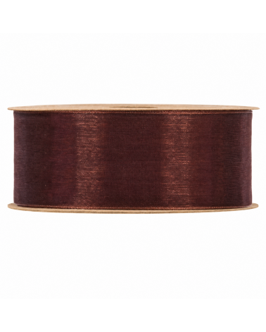 Stuha orgazna 40 mm / 20 m hnědá