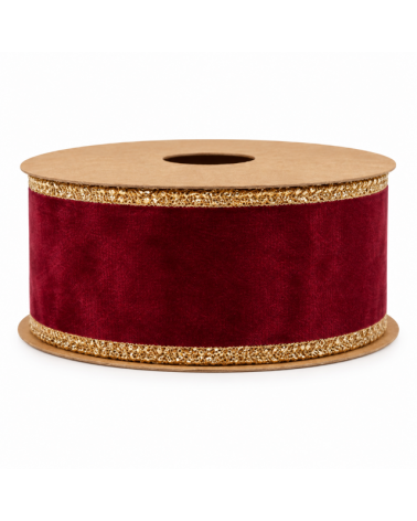 Stuha sametová s glitrem 63 mm 10 m