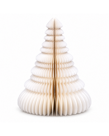 Stromeček papírový Honeycomb bílý 30 cm