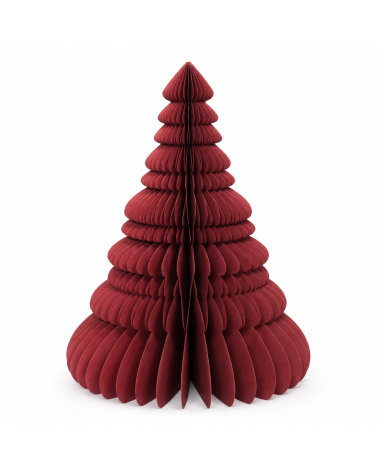 Stromeček papírový honeycomb bordó 45 cm